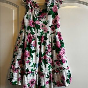 Janie and Jack Pink and Green Floral Dress